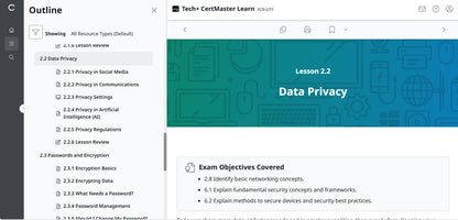CompTIA CertMaster Learn Tech+ FC0-U71 - Individual License (12 Months Access)