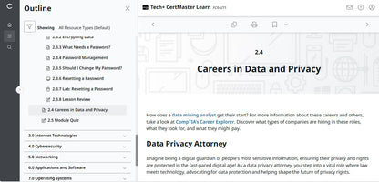 CompTIA CertMaster Learn Tech+ FC0-U71 - Individual License (12 Months Access)