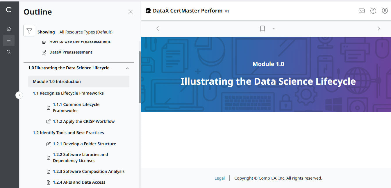 CompTIA DataX CertMaster Perform (V1)