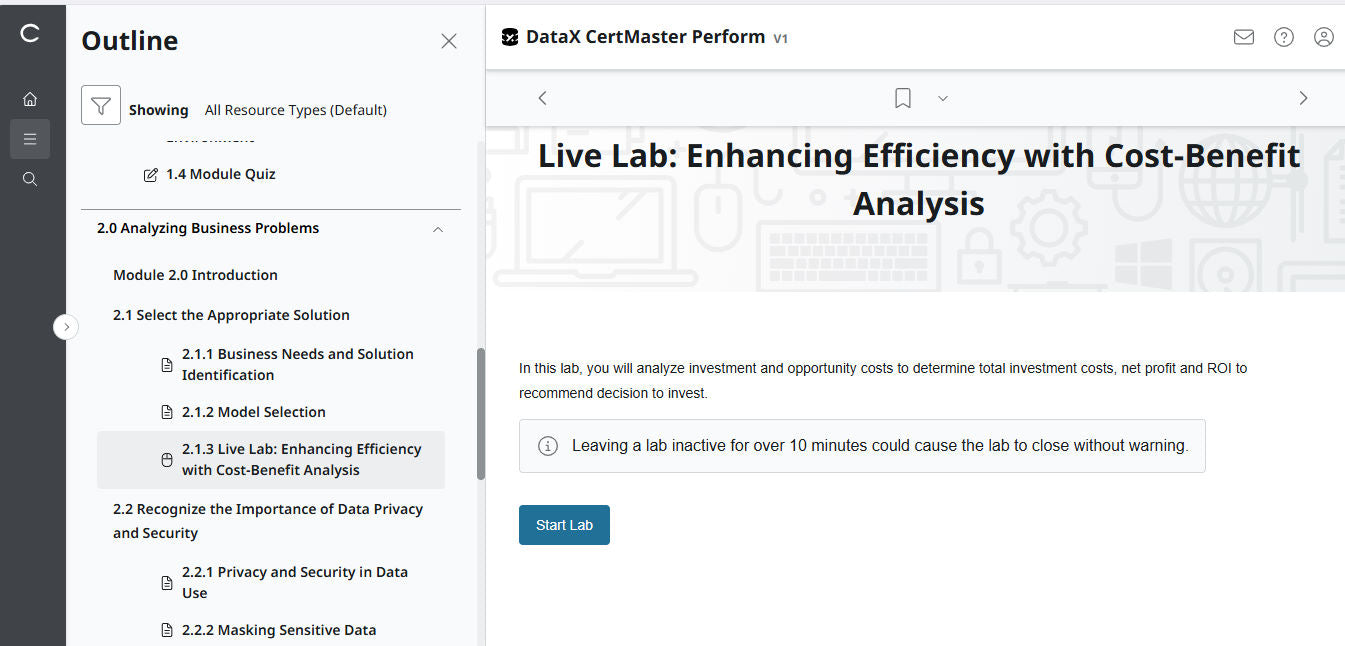 CompTIA DataX CertMaster Perform (V1)