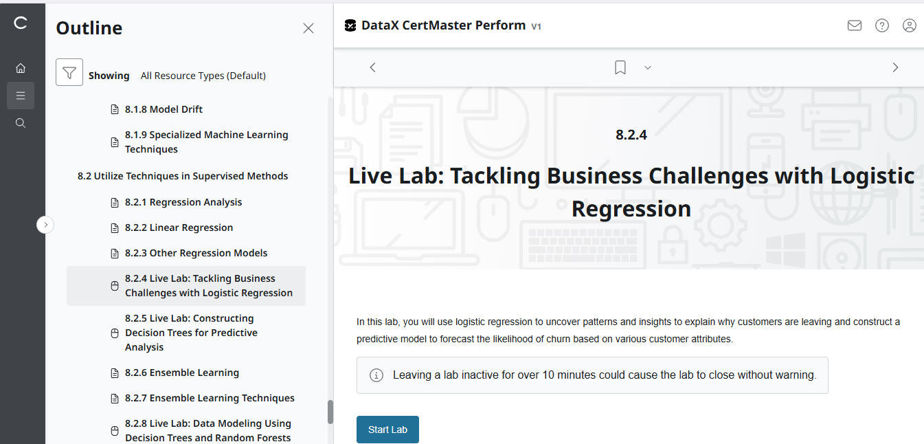 CompTIA DataX CertMaster Perform (V1)