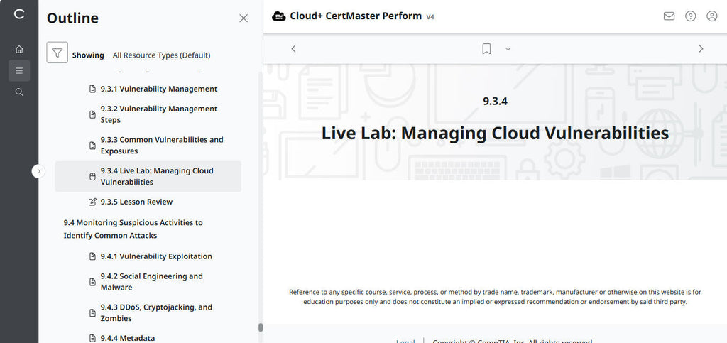 CompTIA Cloud+ CertMaster Perform (CV0-004)